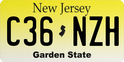 NJ license plate C36NZH