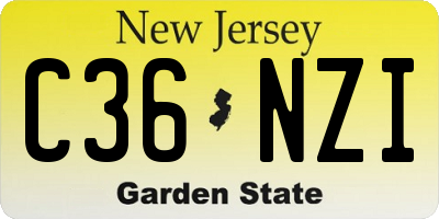 NJ license plate C36NZI