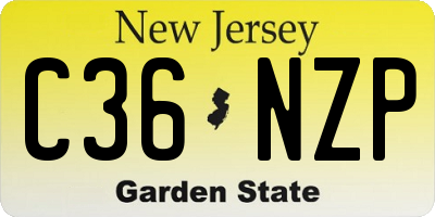 NJ license plate C36NZP
