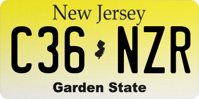 NJ license plate C36NZR