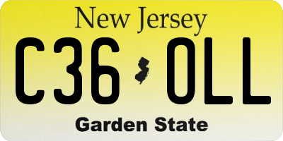 NJ license plate C36OLL