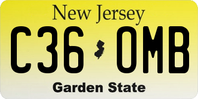 NJ license plate C36OMB