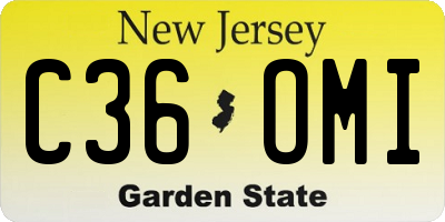 NJ license plate C36OMI