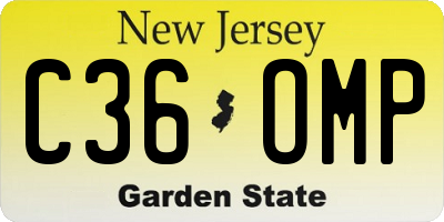 NJ license plate C36OMP