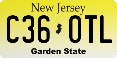 NJ license plate C36OTL