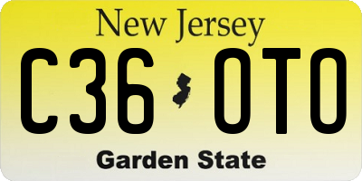 NJ license plate C36OTO