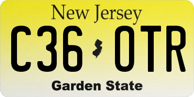 NJ license plate C36OTR