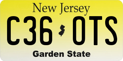 NJ license plate C36OTS