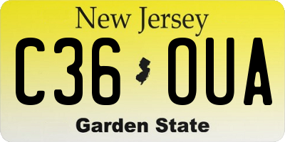 NJ license plate C36OUA