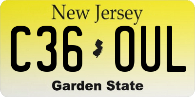 NJ license plate C36OUL
