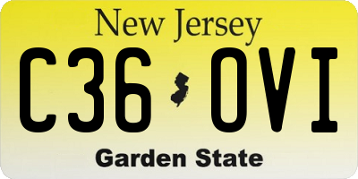 NJ license plate C36OVI