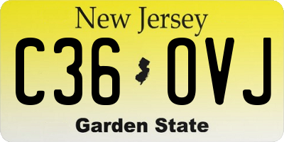 NJ license plate C36OVJ