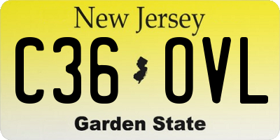 NJ license plate C36OVL