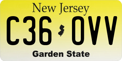 NJ license plate C36OVV