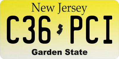 NJ license plate C36PCI