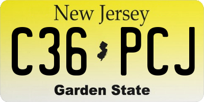 NJ license plate C36PCJ