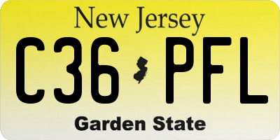 NJ license plate C36PFL