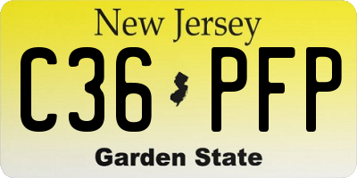 NJ license plate C36PFP