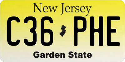 NJ license plate C36PHE