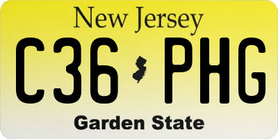 NJ license plate C36PHG