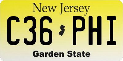 NJ license plate C36PHI