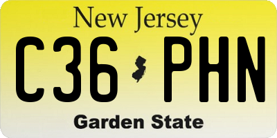 NJ license plate C36PHN