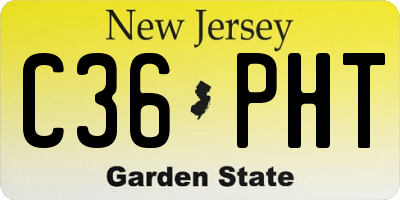 NJ license plate C36PHT