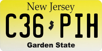 NJ license plate C36PIH