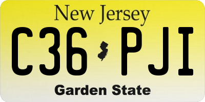 NJ license plate C36PJI