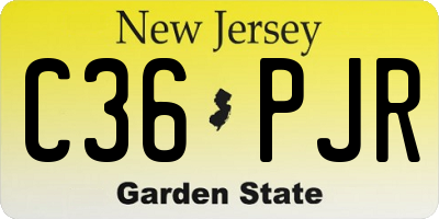NJ license plate C36PJR