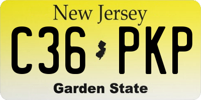 NJ license plate C36PKP