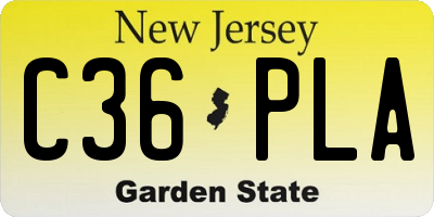 NJ license plate C36PLA