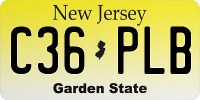 NJ license plate C36PLB