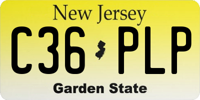 NJ license plate C36PLP