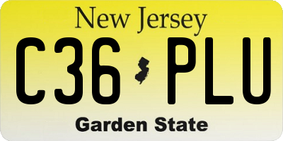 NJ license plate C36PLU