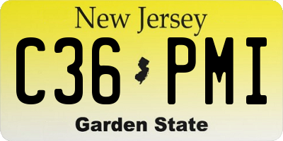 NJ license plate C36PMI