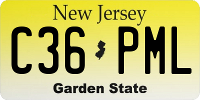 NJ license plate C36PML