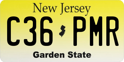 NJ license plate C36PMR