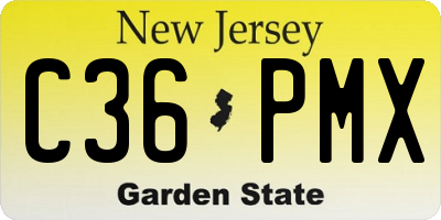 NJ license plate C36PMX
