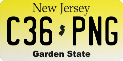 NJ license plate C36PNG