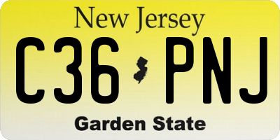NJ license plate C36PNJ