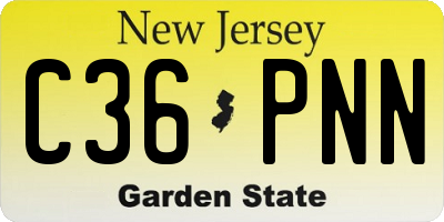 NJ license plate C36PNN