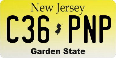NJ license plate C36PNP