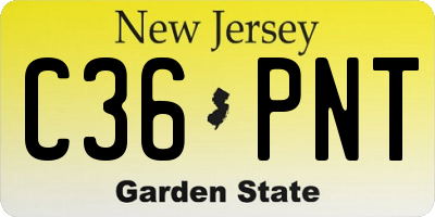 NJ license plate C36PNT