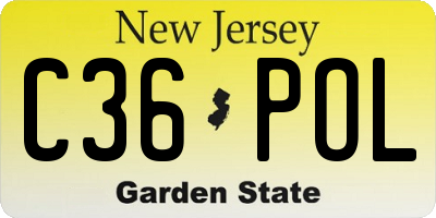 NJ license plate C36POL