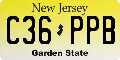 NJ license plate C36PPB