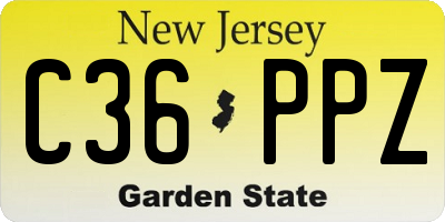 NJ license plate C36PPZ