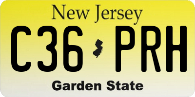 NJ license plate C36PRH