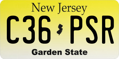 NJ license plate C36PSR