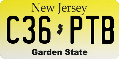 NJ license plate C36PTB